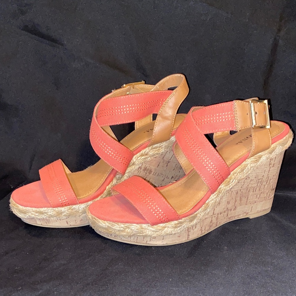 Merona Stylish Coral Wedge Sandals